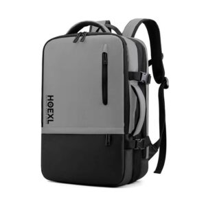 Zylo GREY WITH BLACK - Expandable laptop backpack 42L Capacity
